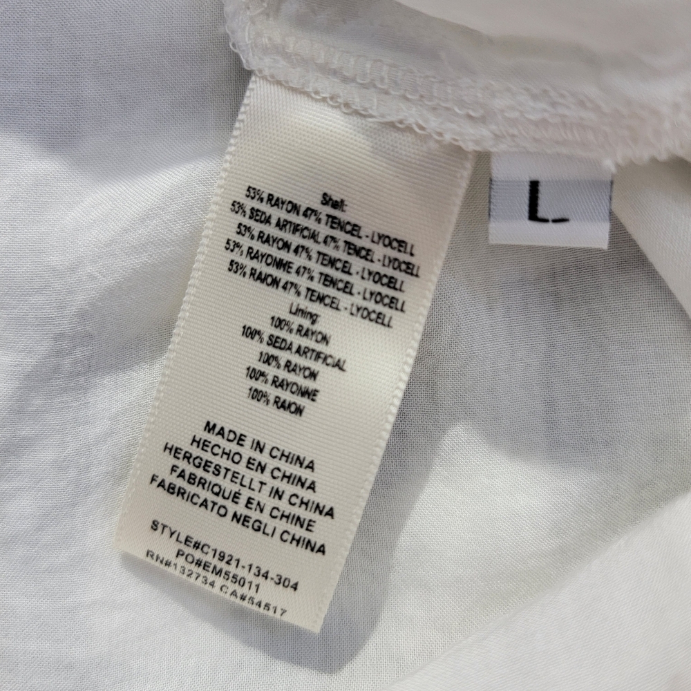 Cloth & Stone Anthropologie V Neck Sleeveless Gingham Blue White Dress Check L - Picture 10 of 13